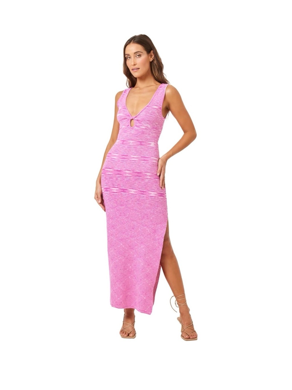 ❤️ l*space Florence Dress in Rasperry Space Dye
